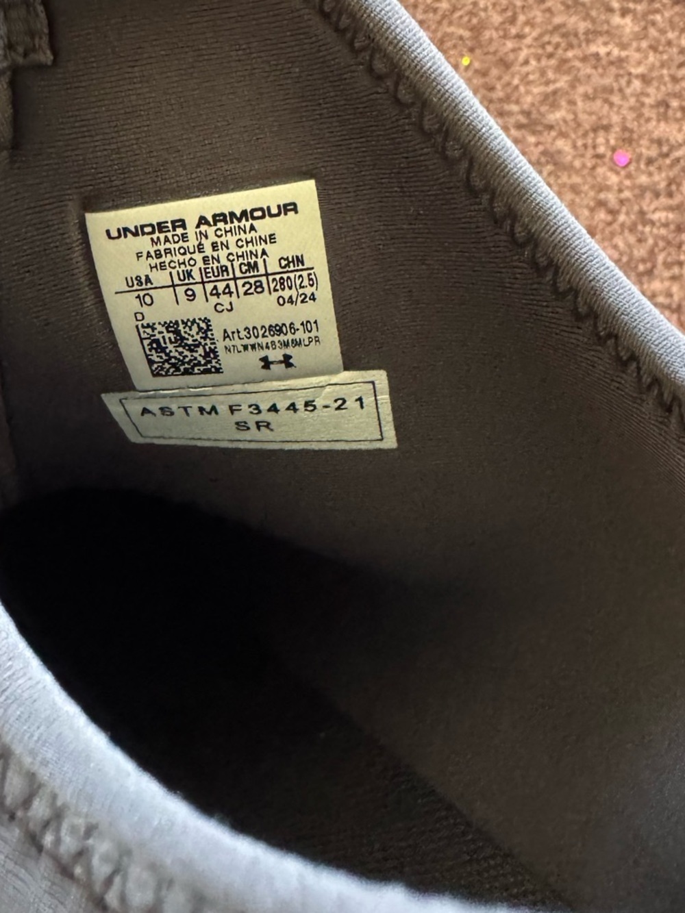 Under Armour Men’s Charged Shoreman Deck Boot - size 10 - Like new - Picture 6 of 8